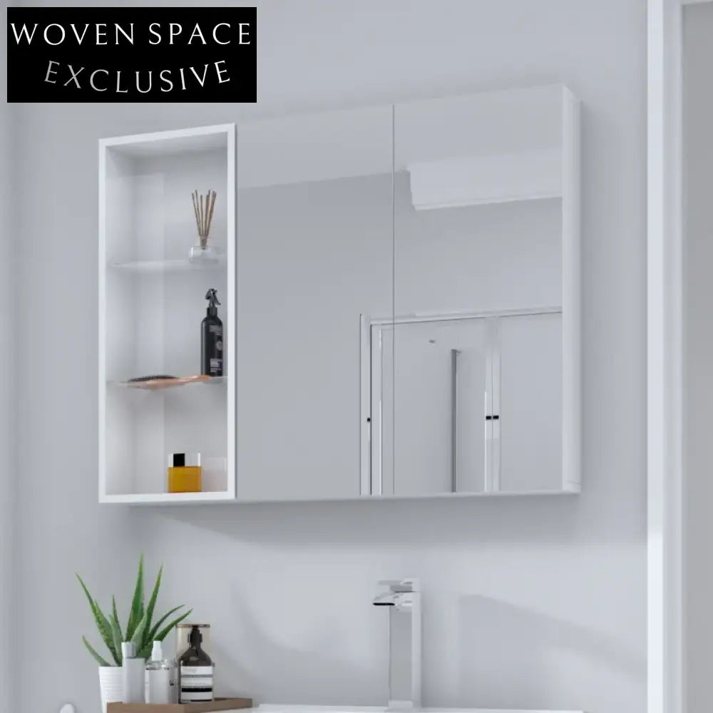 Elegant Wall-Mounted White Bathroom Vanity with Soft-Close Drawers Cabinet