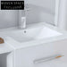 Elegant Wall-Mounted White Bathroom Vanity with Soft-Close Drawers Cabinet