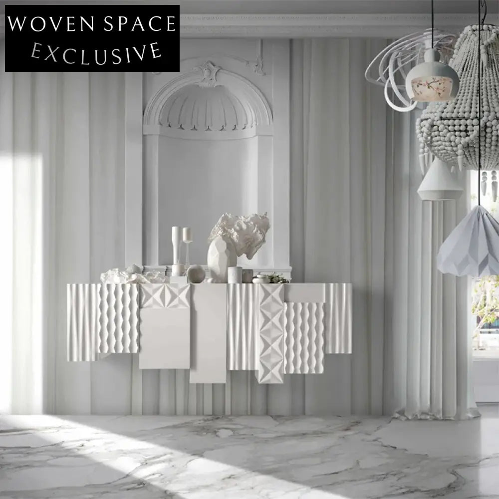 Elegant Wall-Mounted Wooden Console Cabinet for Modern Living Room Decor