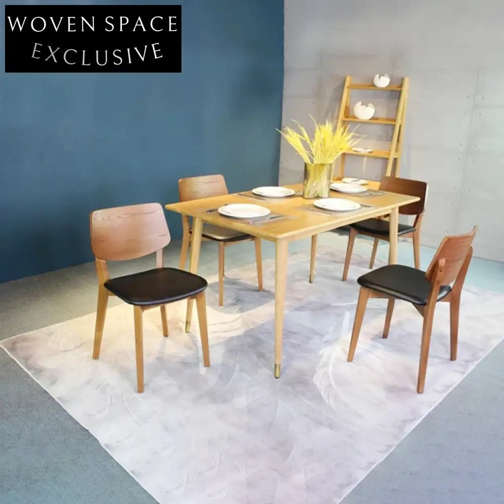 Elegant Walnut Ash Solid Wood Dining Chair for Restaurant Home Hotel