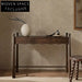 Elegant Walnut Solid Wood Console Table Retro Design | Versatile Entryway Dressing Desk