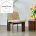 Elegant Walnut Wood Accent Chair for Modern Living Room Spaces