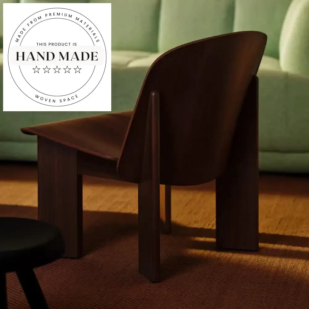 Elegant Walnut Wood Accent Chair for Modern Living Room Spaces