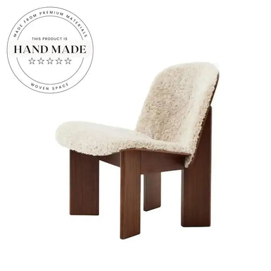 Elegant Walnut Wood Accent Chair for Modern Living Room Spaces