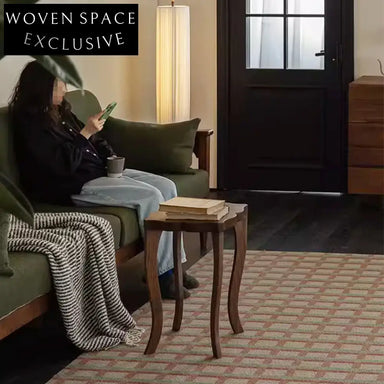 Elegant Walnut Wood Frame Coffee Table with Modern Wooden Legs