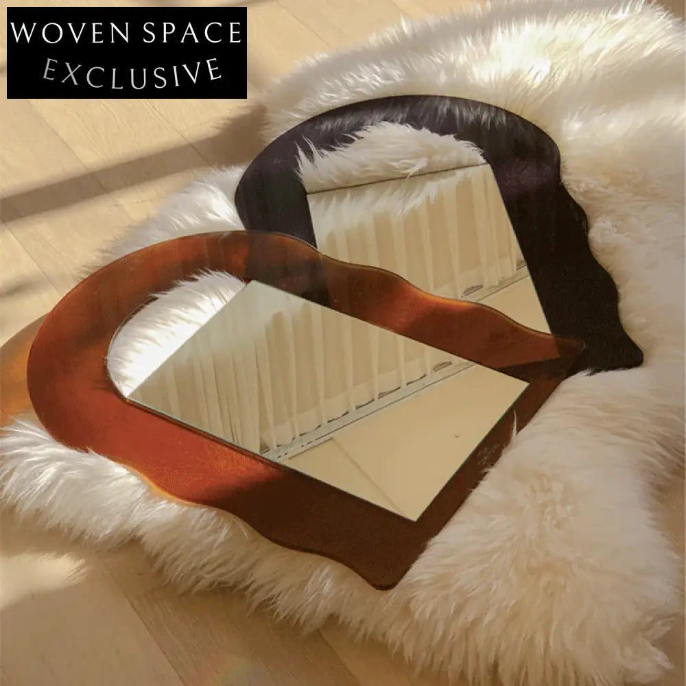 Elegant Wavy Full-Length Acrylic Dressing Mirror for Modern Home Aesthetics