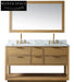 Elegant White Ceramic Basin Bathroom Vanity with Four Legs