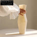 Elegant White Fiberglass Minimalist Handmade Tabletop Art Decoration Vase