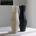 Elegant White Fiberglass Minimalist Handmade Tabletop Art Decoration Vase