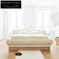 Elegant White Leather Upholstered Solid Wood Frame Soft Double Bed