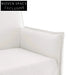Elegant White Linen Slipcover Dining Armchair Modern Classic Wood Frame Comfort