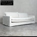 Modern Chile Style White Linen Slipcover Sofa Couch for Living Room Comfort