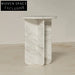 Elegant White Marble Modern Design Living Room Coffee Table & Side Table
