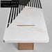 Elegant White Marble Top Gold Stainless Steel Modern Dining Table