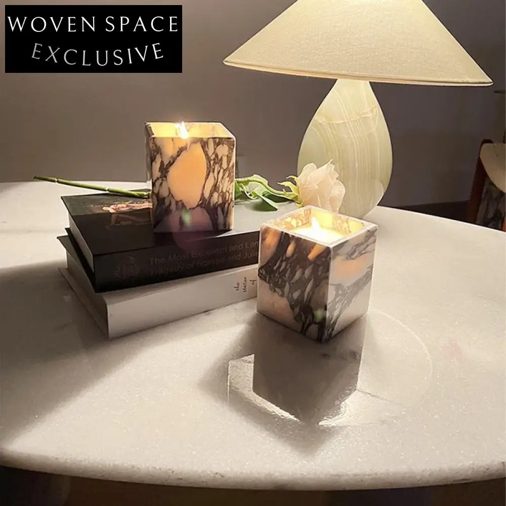Elegant White Marble Unique Design Luxury Home Decor Candle Holder
