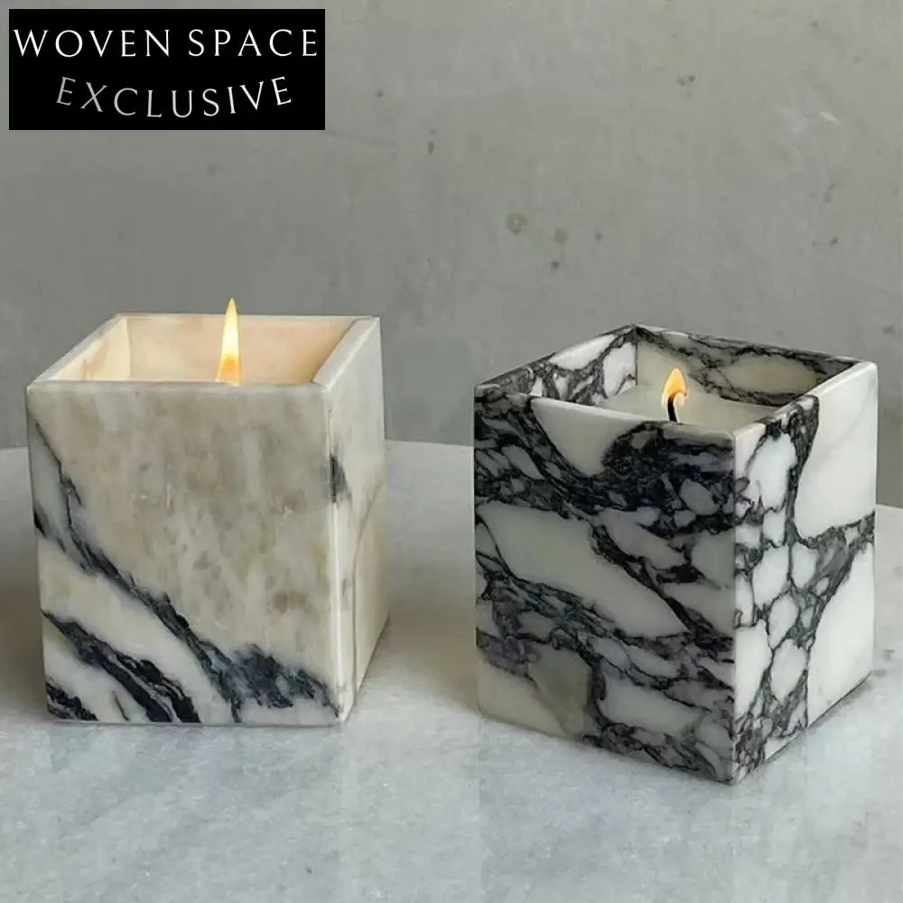 Elegant White Marble Unique Design Luxury Home Decor Candle Holder