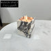 Elegant White Marble Unique Design Luxury Home Decor Candle Holder