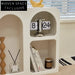 Elegant White MDF Minimalist Storage Cabinet with Adjustable Shelves for Living Room Sideboard