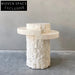 Elegant White Natural Marble Travertine Irregular Modern Living Room Coffee Table