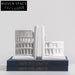 Elegant White Resin Building Design Decorative Study Office Bookends Set