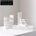 Elegant White Resin Building Design Decorative Study Office Bookends Set