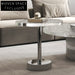 Elegant White Round Stainless Steel Coffee Table for Modern Minimalist Living Rooms