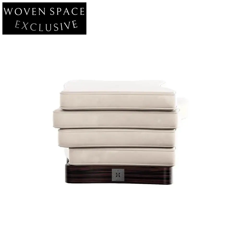 Elegant White Suede Fabric Lounge Chair Bed End Bench Ottoman Stool Home Decor