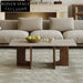 Elegant White Travertine Rectangular Coffee Table for Modern Living Rooms