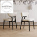 Elegant White Upholstered Nordic Wood Leg Dining Chair