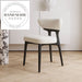 Elegant White Upholstered Nordic Wood Leg Dining Chair