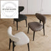 Elegant White Upholstered Nordic Wood Leg Dining Chair