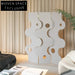 Elegant White Wood & Acrylic Irregular Structure Freestanding Room Divider Screen