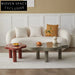 Elegant White Wooden Flower-Shaped Coffee Table for Modern Living