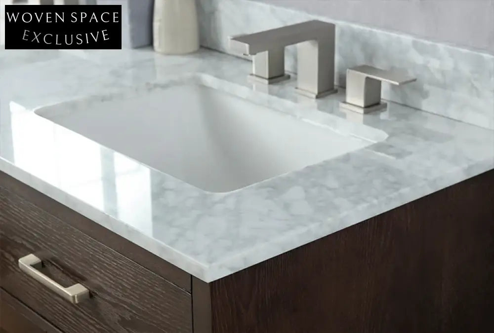 Elegant Wood Bathroom Vanity Cabinet with Integrated Storage and Drawers