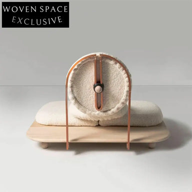 Elegant Wood Frame Fabric Upholstered Leisure Sofa for Living Room & Hotel