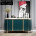 Elegant Wood Marble Console Sideboard Cabinet for Living Room & Kitchen