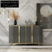 Elegant Wood Marble Console Sideboard Cabinet for Living Room & Kitchen
