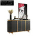 Elegant Wood Marble Console Sideboard Cabinet for Living Room & Kitchen