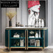 Elegant Wood Marble Console Sideboard Cabinet for Living Room & Kitchen