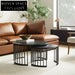 Elegant Natural Wood Nesting Coffee Table Set for Living Room Decor