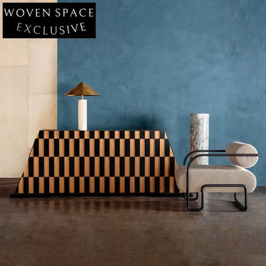 Elegant Wood Trapeziform Console Table with Storage Drawer, Modern TV Cabinet