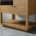Elegant Wood Veneer 36 Inch Bathroom Vanity, Solid Wood Cabinet with Drawers