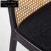 Modern Wooden Cane Rattan Bar Stool - Stylish Kitchen Counter Chair