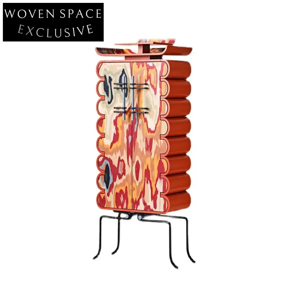 Elegant Wooden Display Cabinet for Home & Hotel, Tall Glass Doors Cabinet