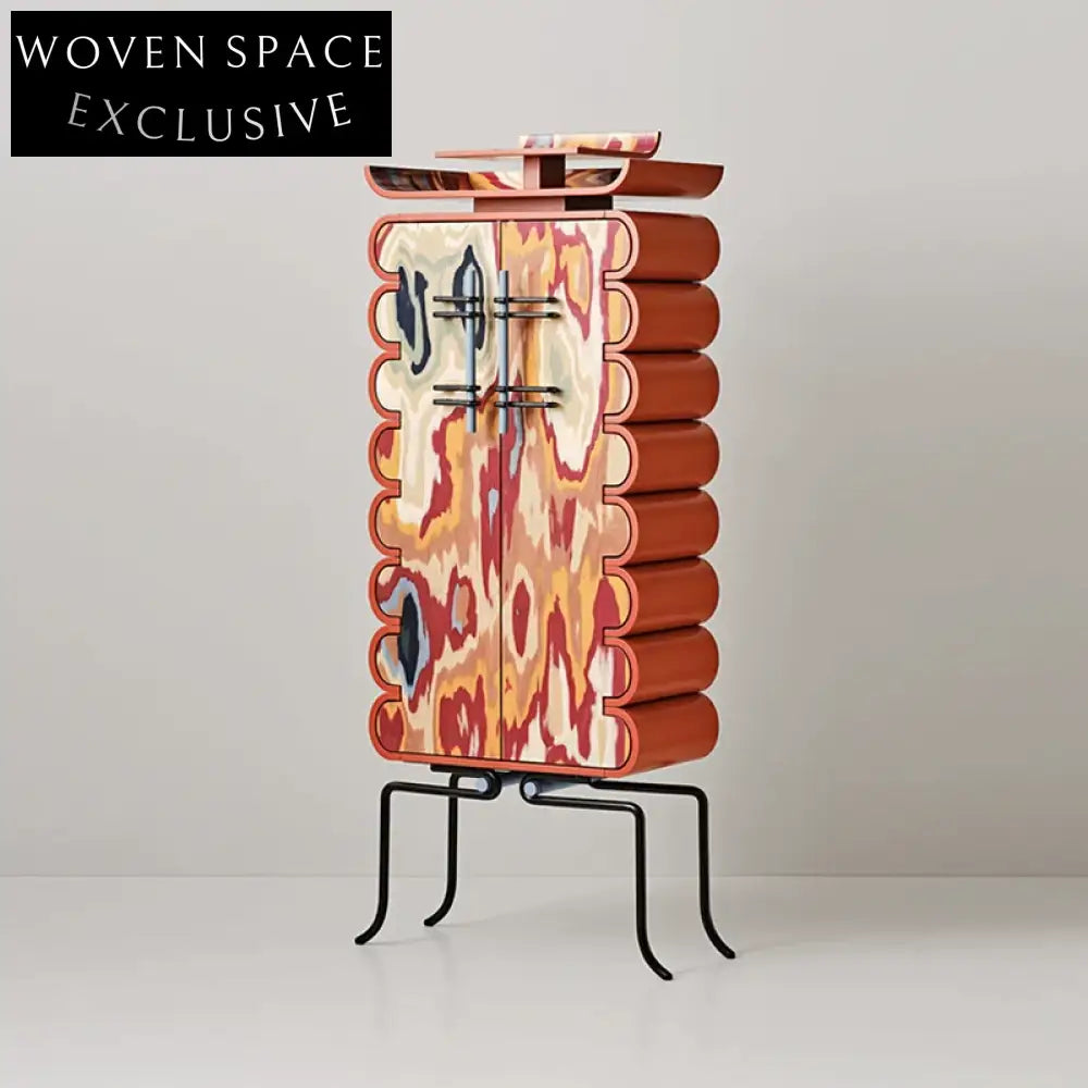 Elegant Wooden Display Cabinet for Home & Hotel, Tall Glass Doors Cabinet