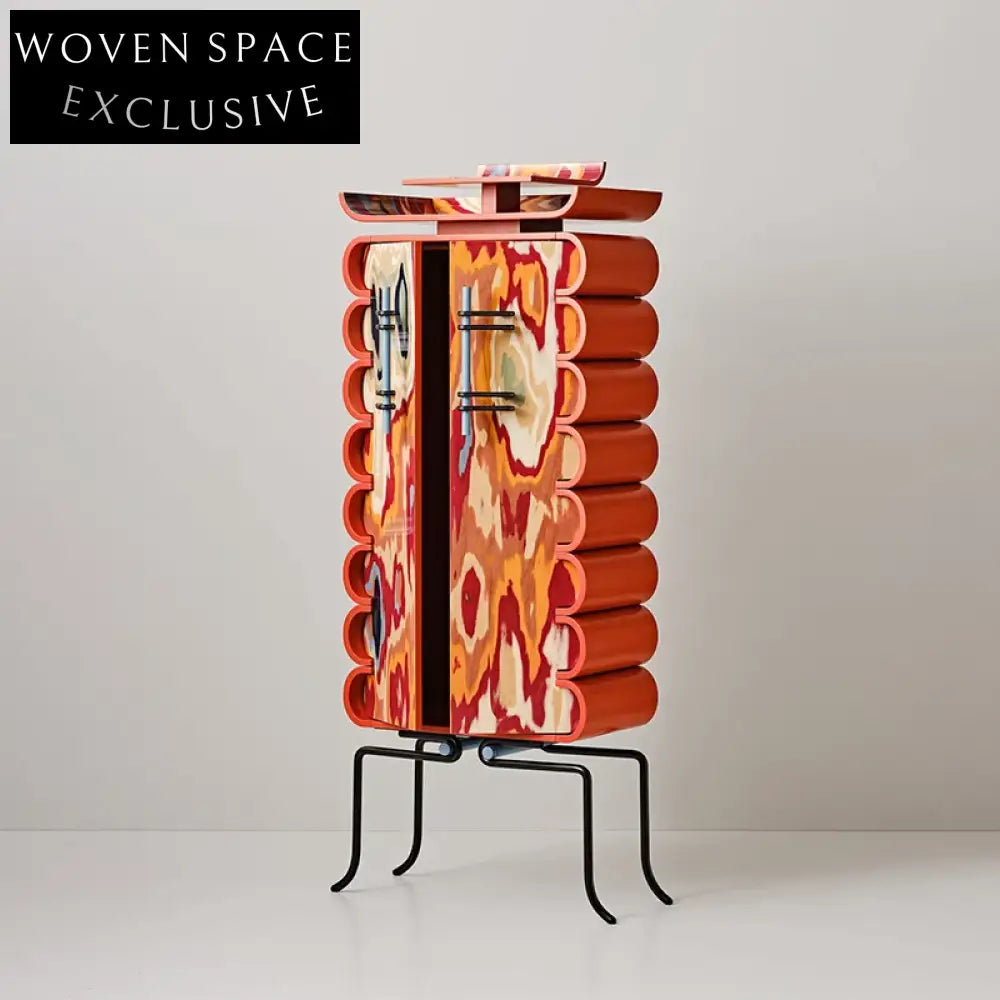 Elegant Wooden Display Cabinet for Home & Hotel, Tall Glass Doors Cabinet