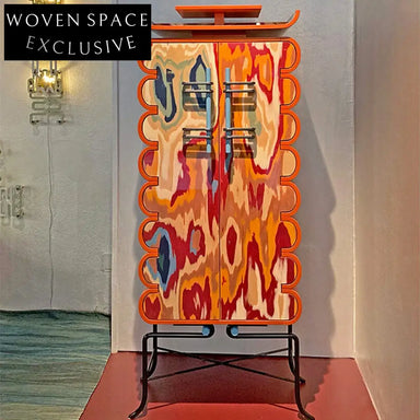 Elegant Wooden Display Cabinet for Home & Hotel, Tall Glass Doors Cabinet