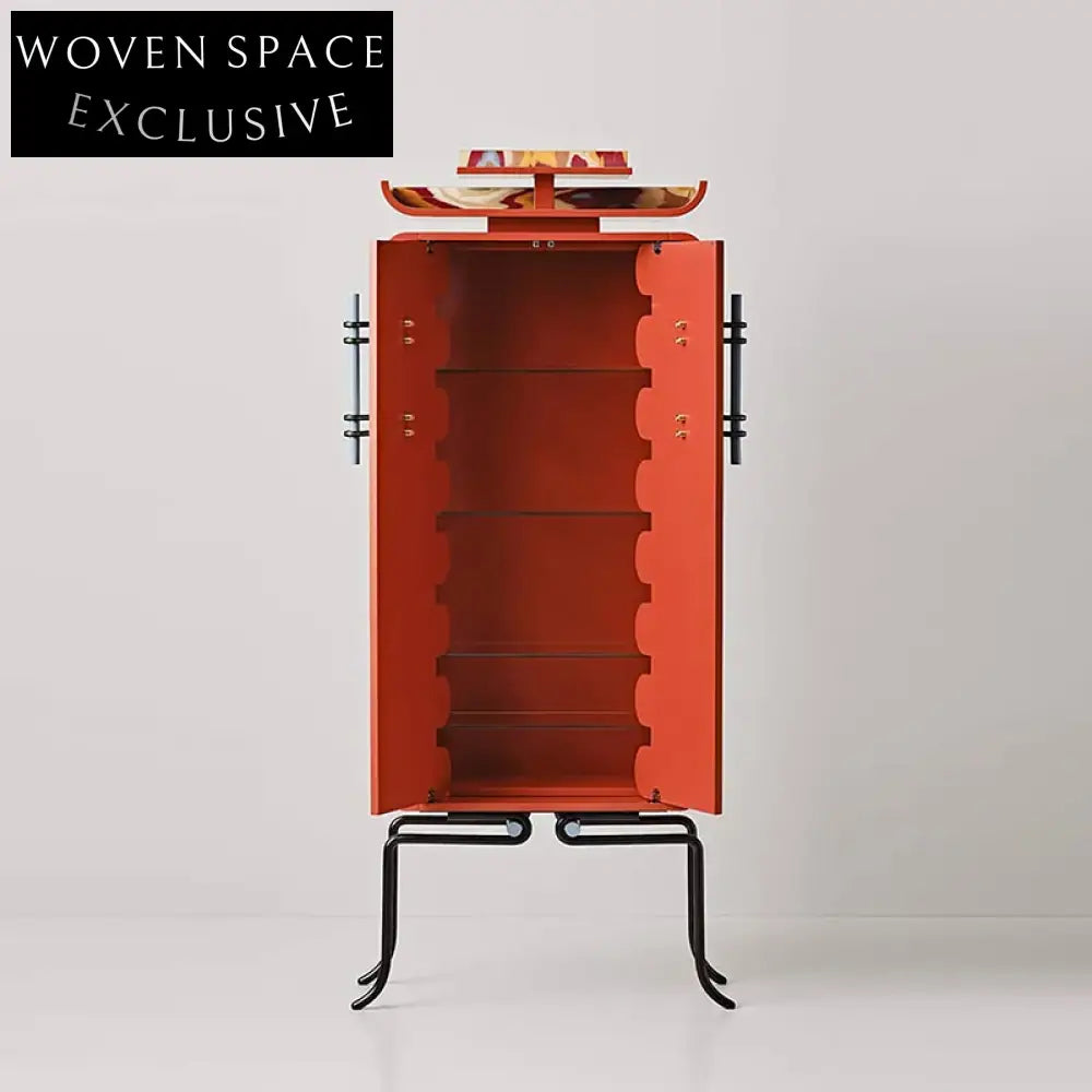 Elegant Wooden Display Cabinet for Home & Hotel, Tall Glass Doors Cabinet