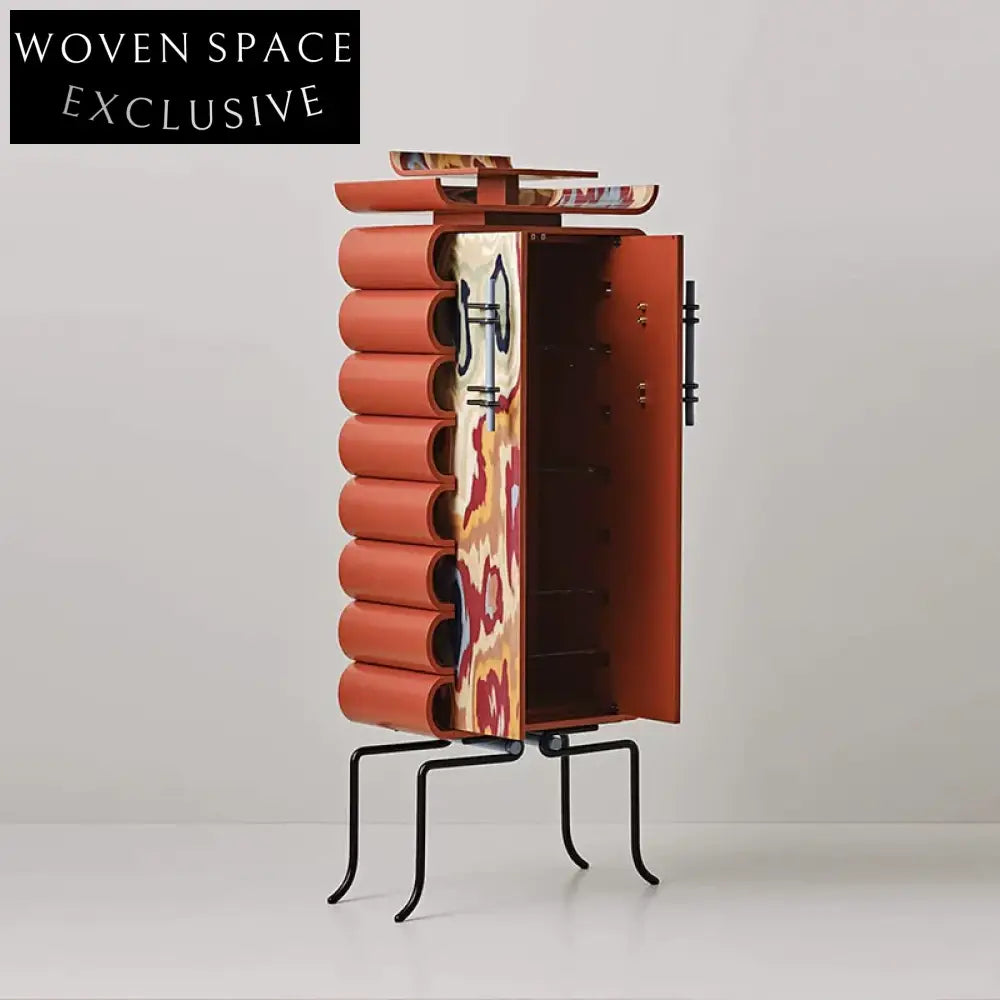 Elegant Wooden Display Cabinet for Home & Hotel, Tall Glass Doors Cabinet