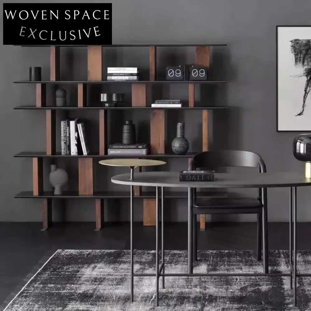 Elegant Wooden Display Storage Cabinet for Living Room, Decorative Bookcase Shelf Unit